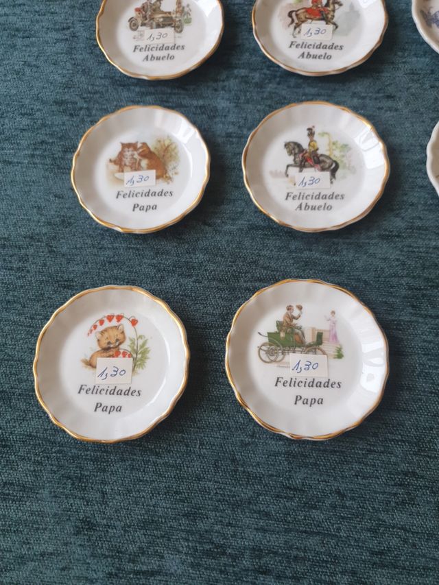 PLATOS CERAMICA REGALO FAMILIARES O POSA VASOS!!