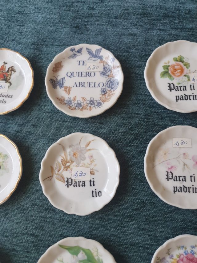 PLATOS CERAMICA REGALO FAMILIARES O POSA VASOS!!