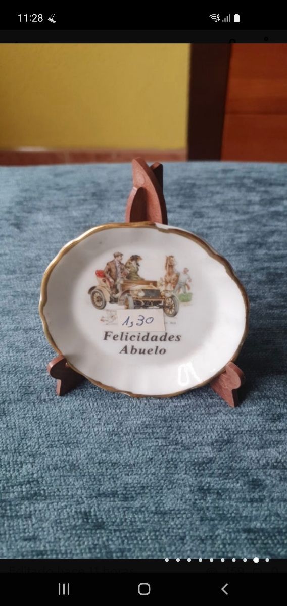 PLATOS CERAMICA REGALO FAMILIARES O POSA VASOS!!