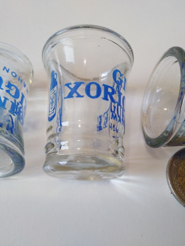 Lote 4 vasos chupito Gin Xoriguer Mahon