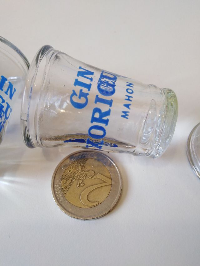 Lote 4 vasos chupito Gin Xoriguer Mahon