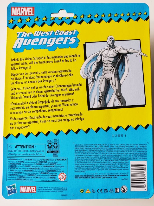 Visión Blanca. Avengers West Coast. Marvel Legends