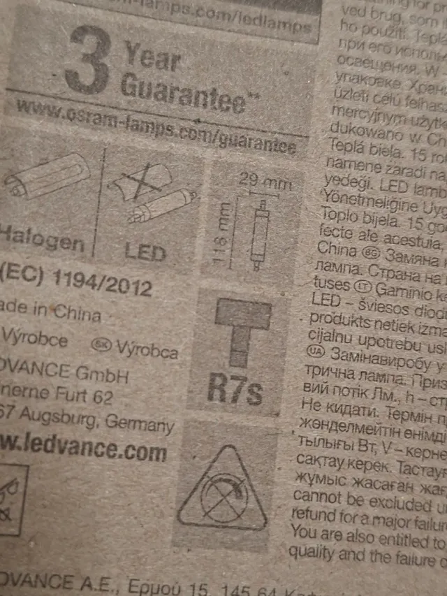 bombilla de LED para lámpara de pie