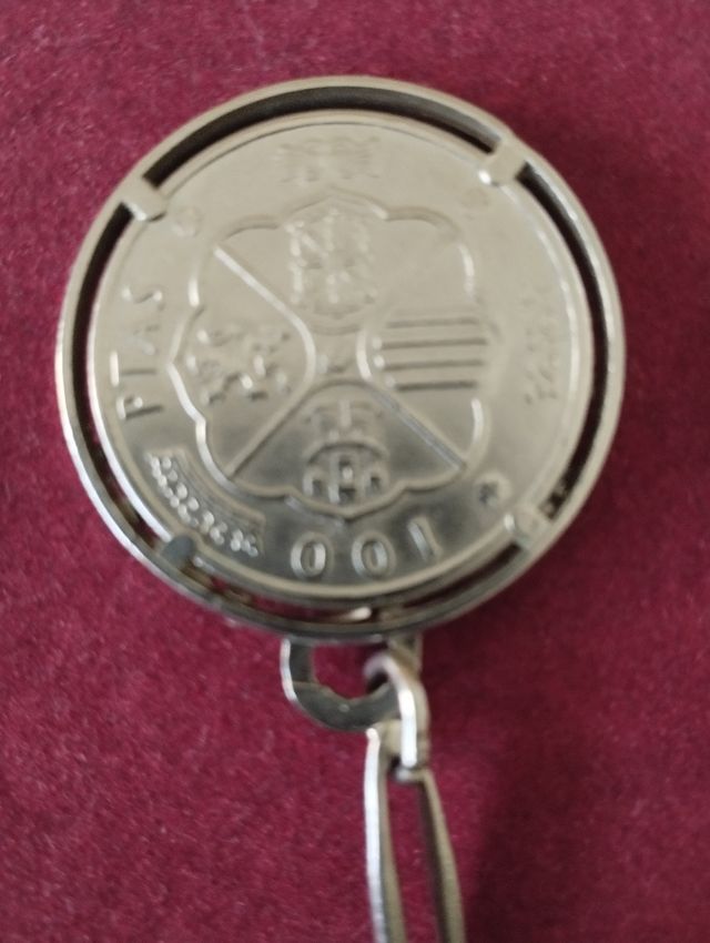 COLECCION MONEDAS  ENGARZADAS.ESPAÑA.PESETAS.