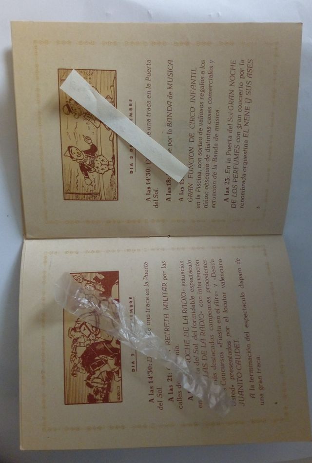 CAÑADA PATERNA VALENCIA FIESTAS 1952 PUBLICIDAD