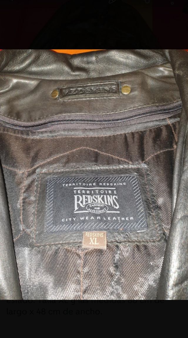 Chaqueta Redskins de cuero