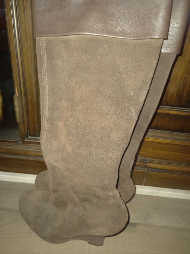 botas de piel altas talla 35