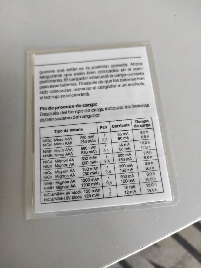 cargador pila nimh nicd Germany silver electrónics