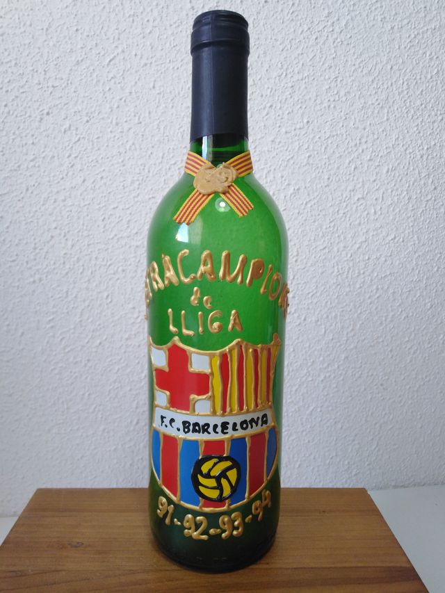 Botella FC Barcelona tetracampions de lliga
