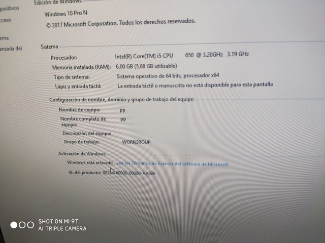 pc Lenovo 6g i5 160g de disco w10