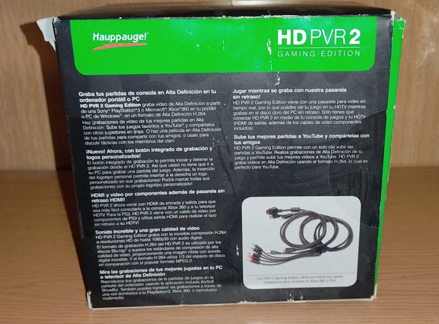 capturadora Hauppauge HD PVR 2 gaming edition