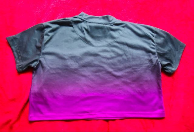 Siksilk crops top rosa y gris bicolor talla 10