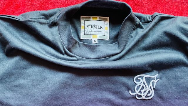 Siksilk crops top rosa y gris bicolor talla 10