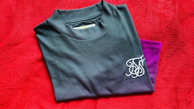 Siksilk crops top rosa y gris bicolor talla 10