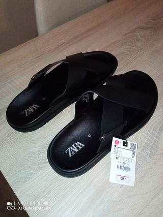 Sandalias Zara hombre de segunda mano en WALLAPOP