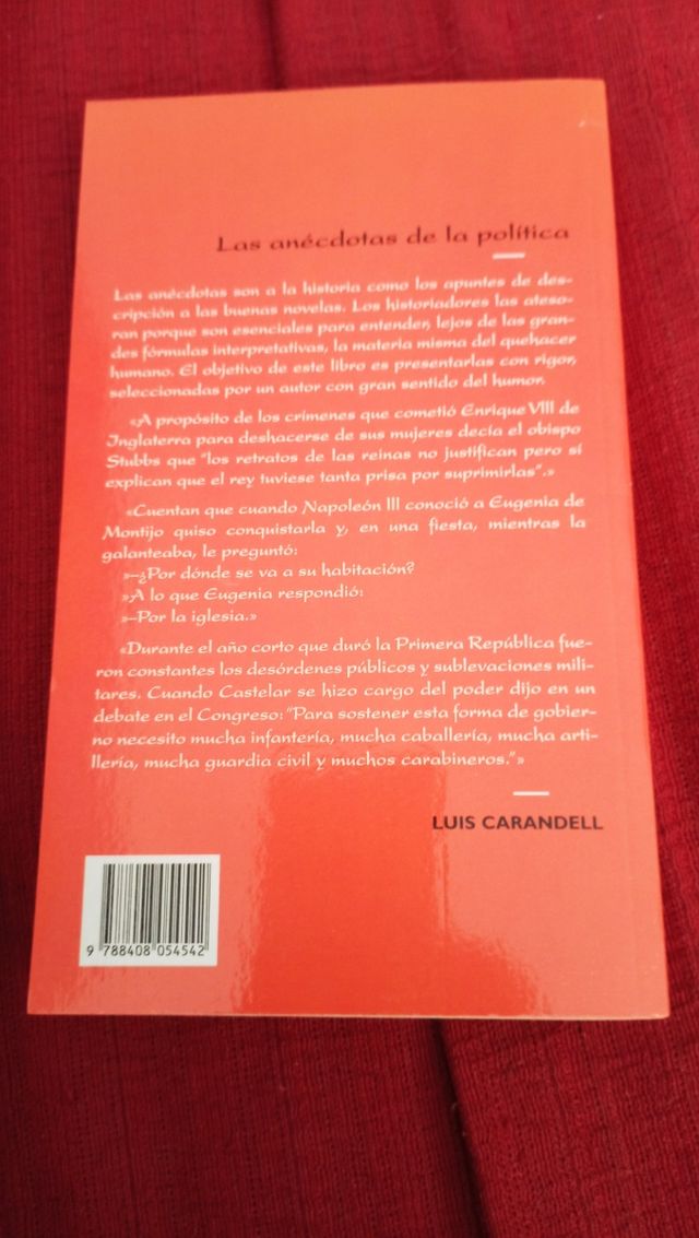 Libro: Las anécdotas de la política