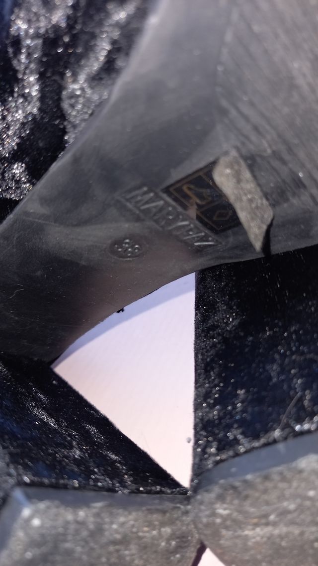 Botas de tacón y plataforma en terciopelo T.38