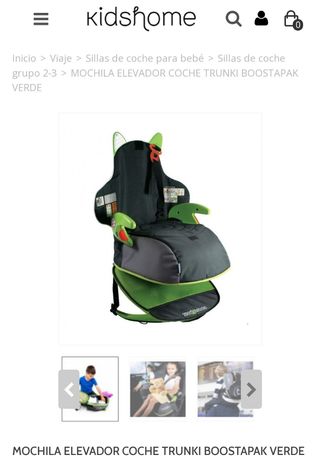 Mochila y alzador de niños para coche 2 en 1 boostapak rosa | TRUNKI |  Juguete EurekaKids