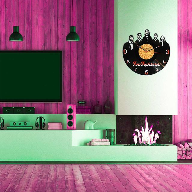 Reloj de Disco de Vinilo de Foo Fighters