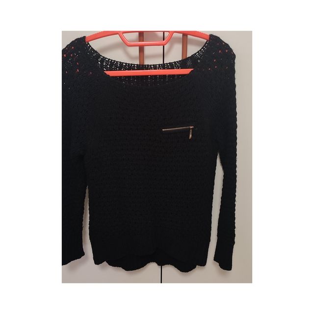 maglia nera traforata