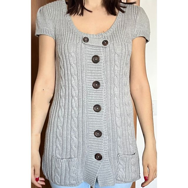 Cardigan lungo grigio