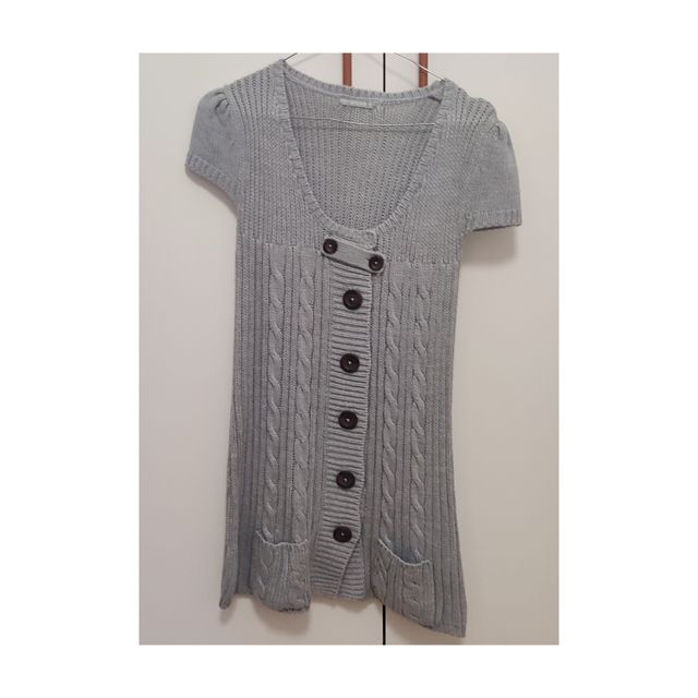 Cardigan lungo grigio