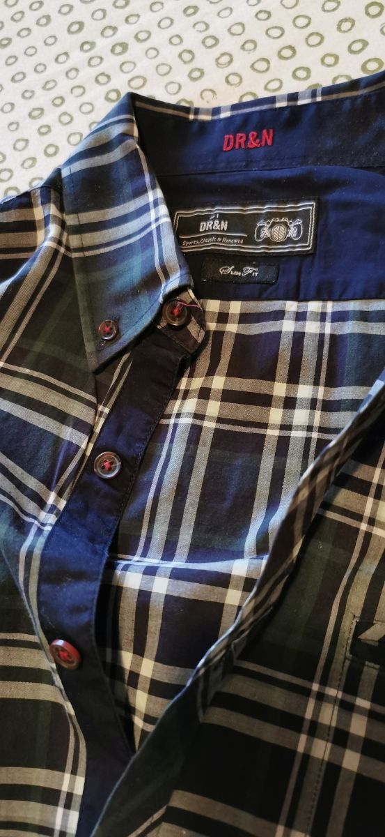 camisa en tartan verde talla S