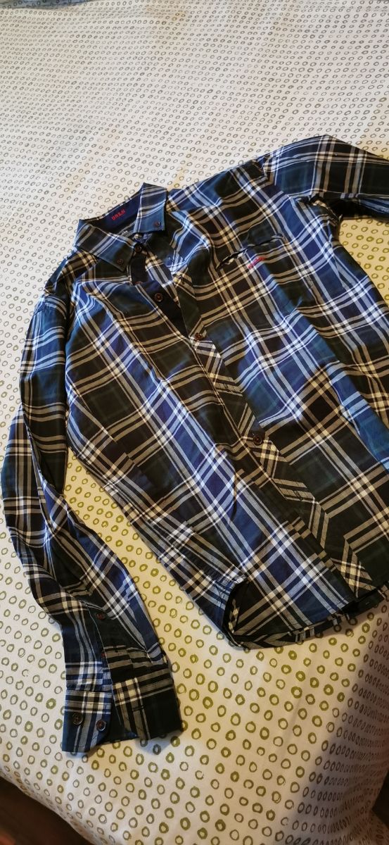 camisa en tartan verde talla S