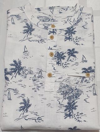 Lefties Camisa Lino,cuello Mao.Talla 13-14 años. de segunda mano por 5 EUR  en San Fernando de Henares en WALLAPOP