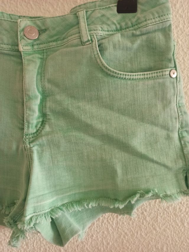 short vaquero niña 11/12 zara