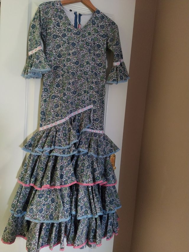 Vestido de flamenca niña talla 10