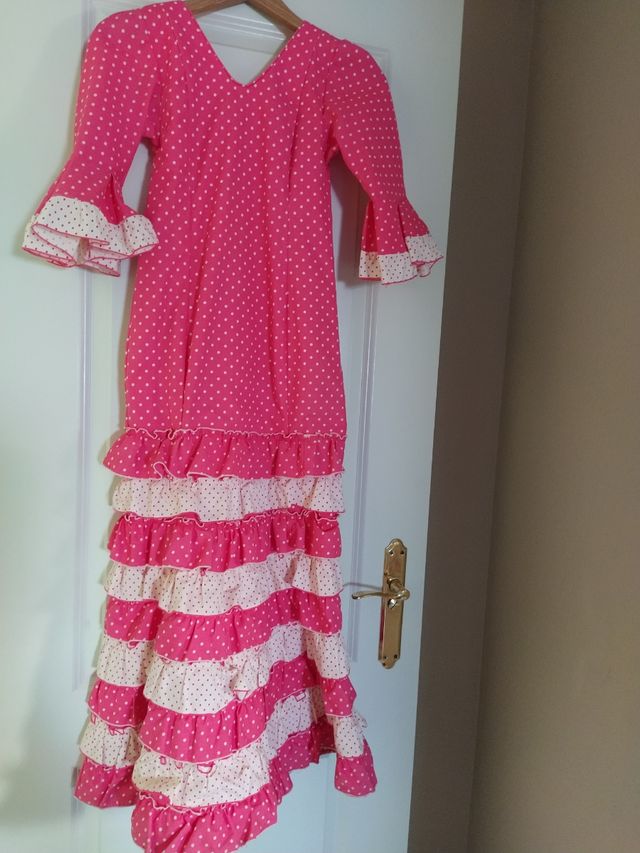 Vestido de flamenca niña talla 10