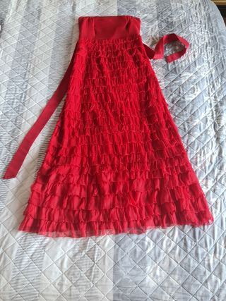 Vestido rojo invitada boda tintoretto de segunda mano por 40 EUR en  Barañain en WALLAPOP