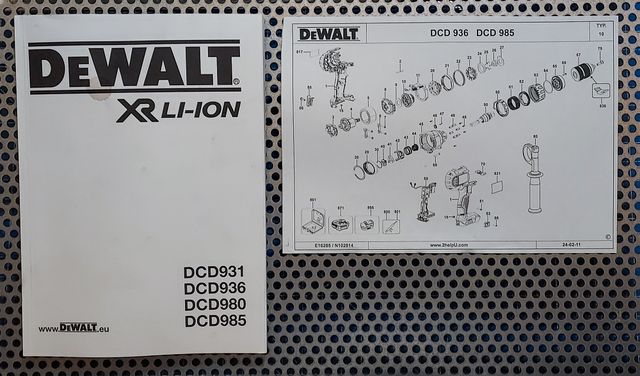Manual Instrucciones Dewalt DCD931 DCD936 DCD980