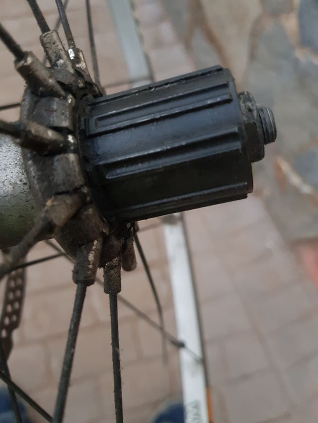 Buje trasero XTR M960 y radios, aro dañado