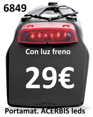 Portafaros y PortamatriculaMoto de Enduro / X44 BP