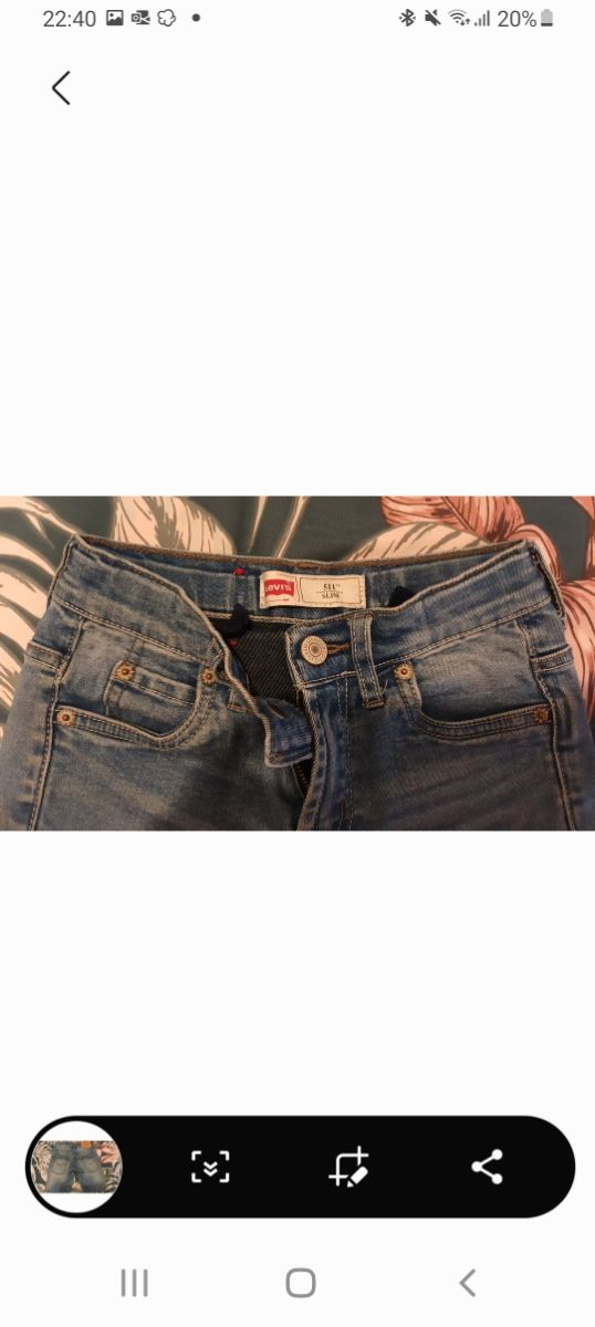 Bermuda vaquera Levis original niño