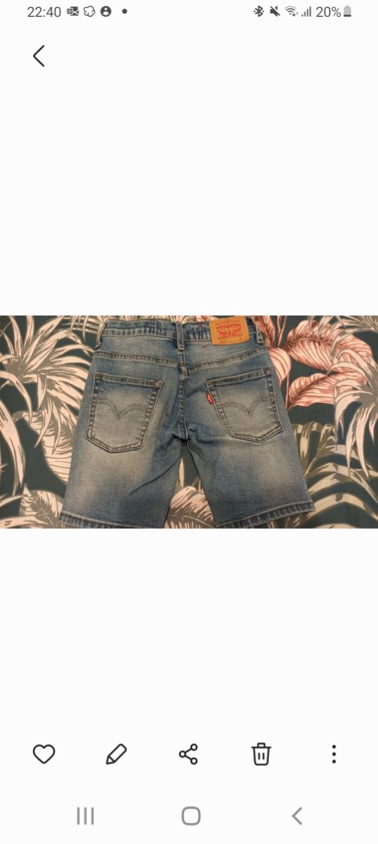 Bermuda vaquera Levis original niño