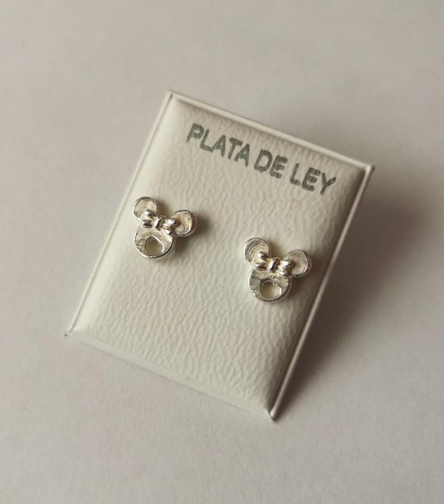Pendientes Minnie Plata