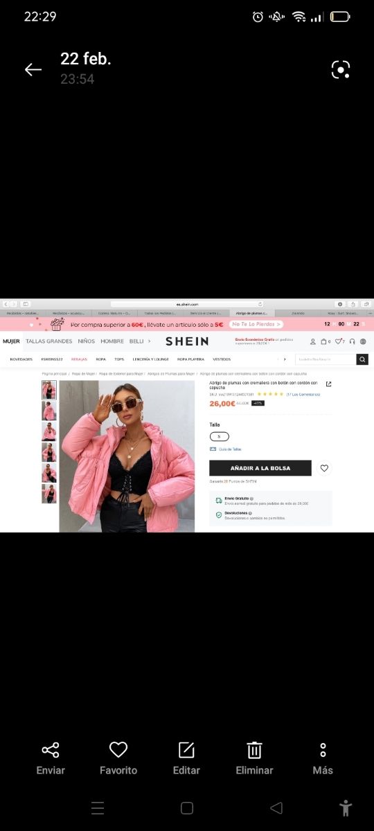 Plumas rosa impermeable