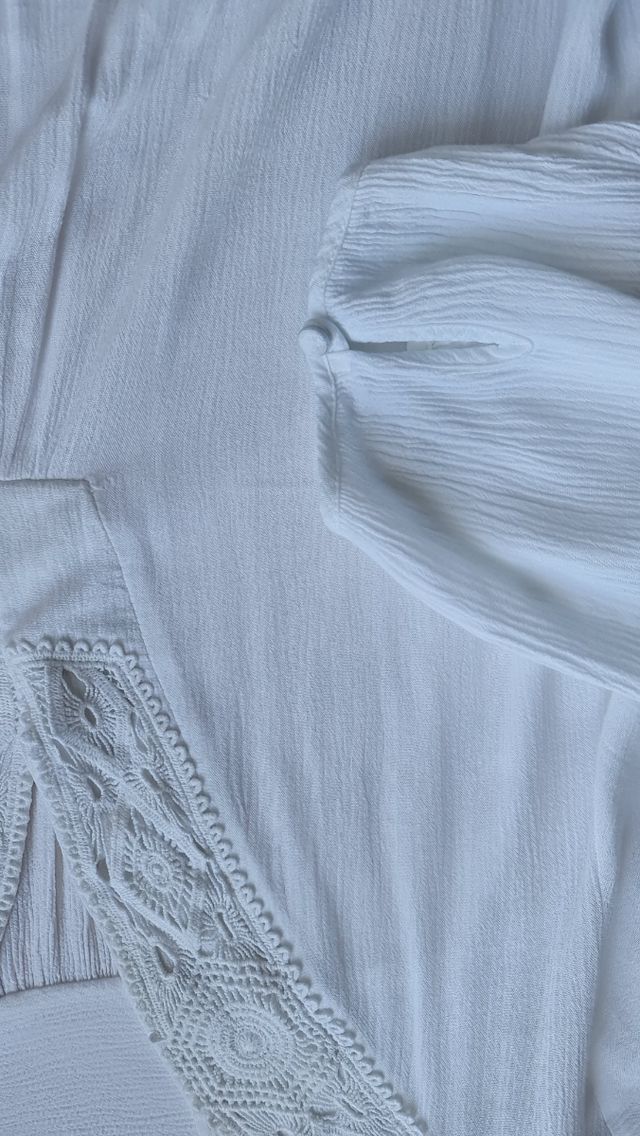 Blusa Pedro del Hierro gasa y encaje talla L