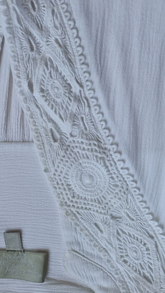 Blusa Pedro del Hierro gasa y encaje talla L