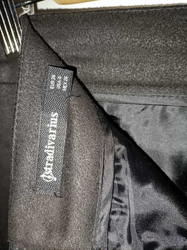 Falda negra de ante Stradivarius Talla 36