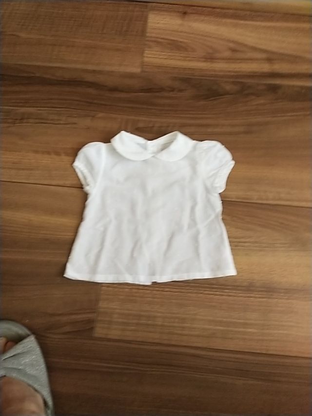 blusa blanca plumeti talla 3 meses