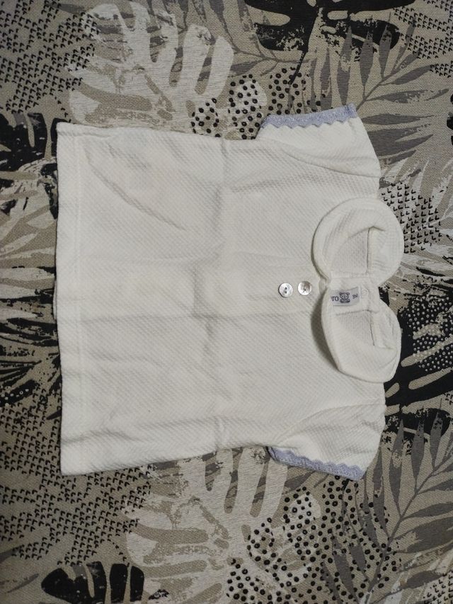 blusa blanca plumeti talla 3 meses