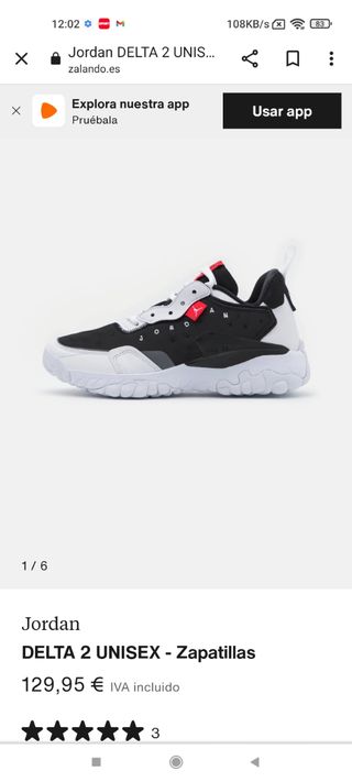 NIKE JORDAN DELTA 2 BLANCAS Y NEGRAS 42,5 de segunda mano por 99 EUR en  Salamanca en WALLAPOP