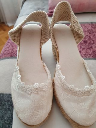 Sandalias esparto novia de segunda mano en WALLAPOP