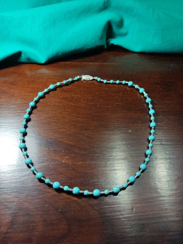 TURQUESA RECONSTITUIDA  Y PLATA 925