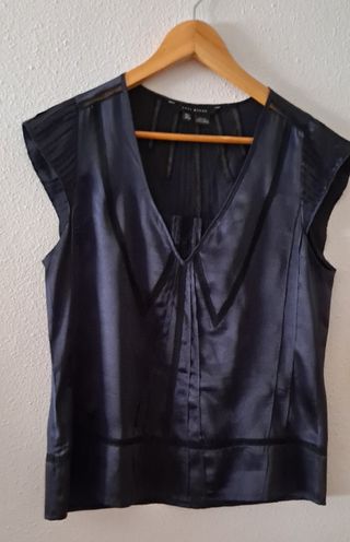 Blusa lencera de Zara de segunda mano por 8 EUR en Bilbao en WALLAPOP