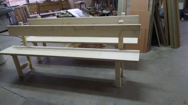 banco de pino 2,40 largo